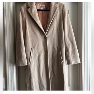 Vintage Talbots Tan Wool Trench Coat